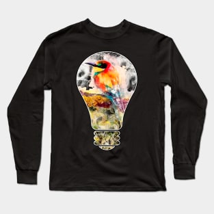 The bird in the lamp Long Sleeve T-Shirt